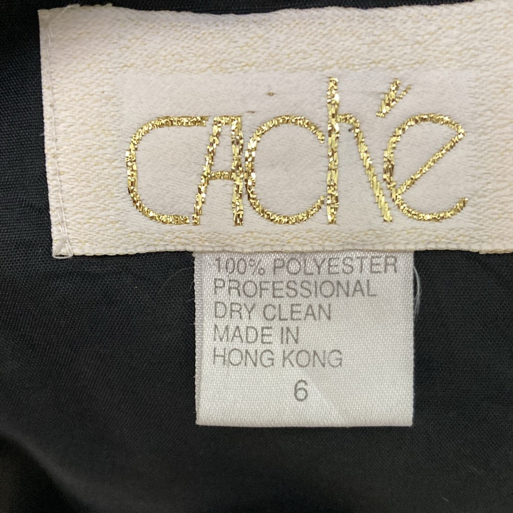 Cache Black Crepe Tuxedo Top And Slacks - image 5